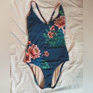 Like New Sz M Kona Sola Teal Floral One Piece